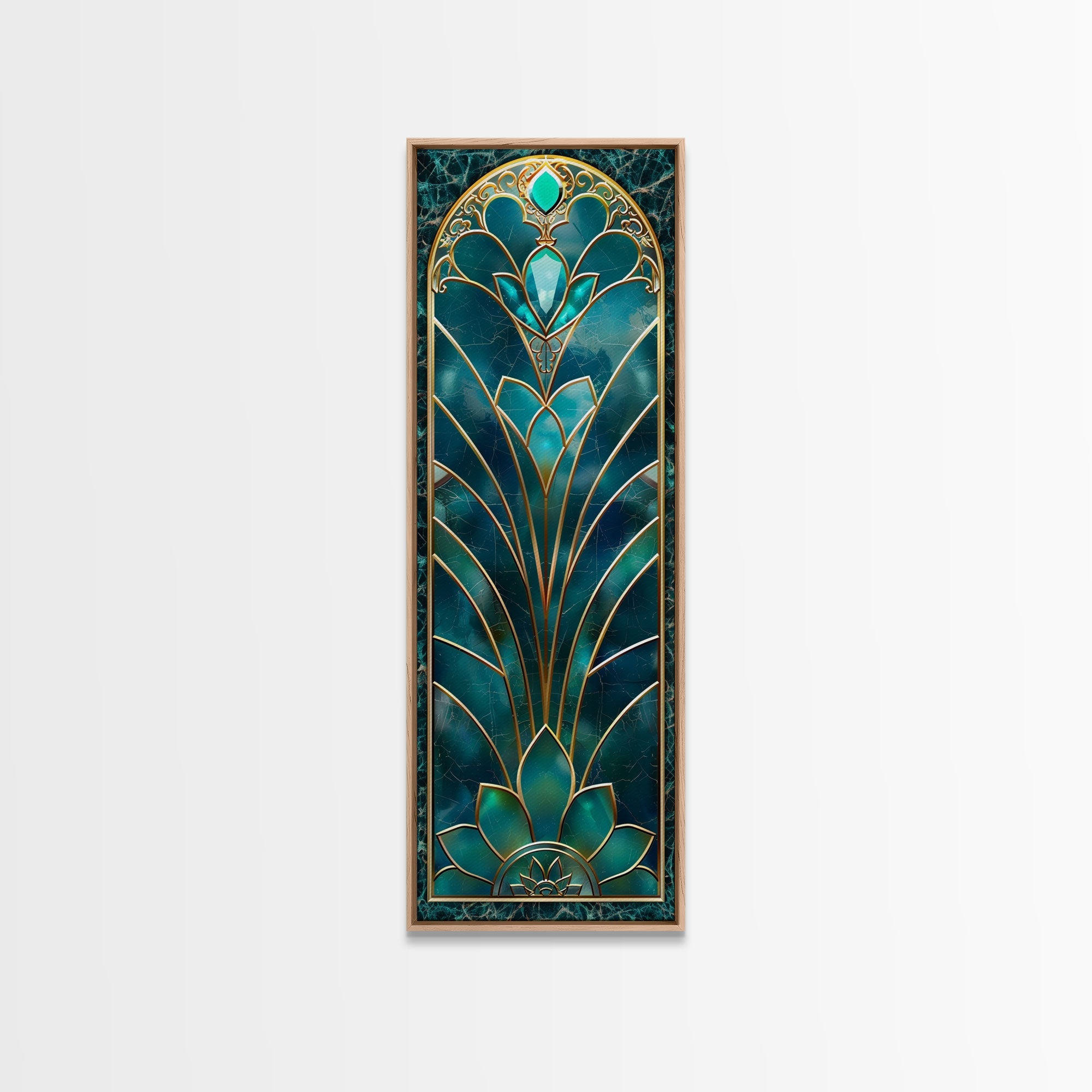 Art Deco Stained Glass Print, Framed Canvas, Wood Frame Wall Art, Retro Style Decor, Roaring 20s Inspired Wall Art | | Wiccan Center