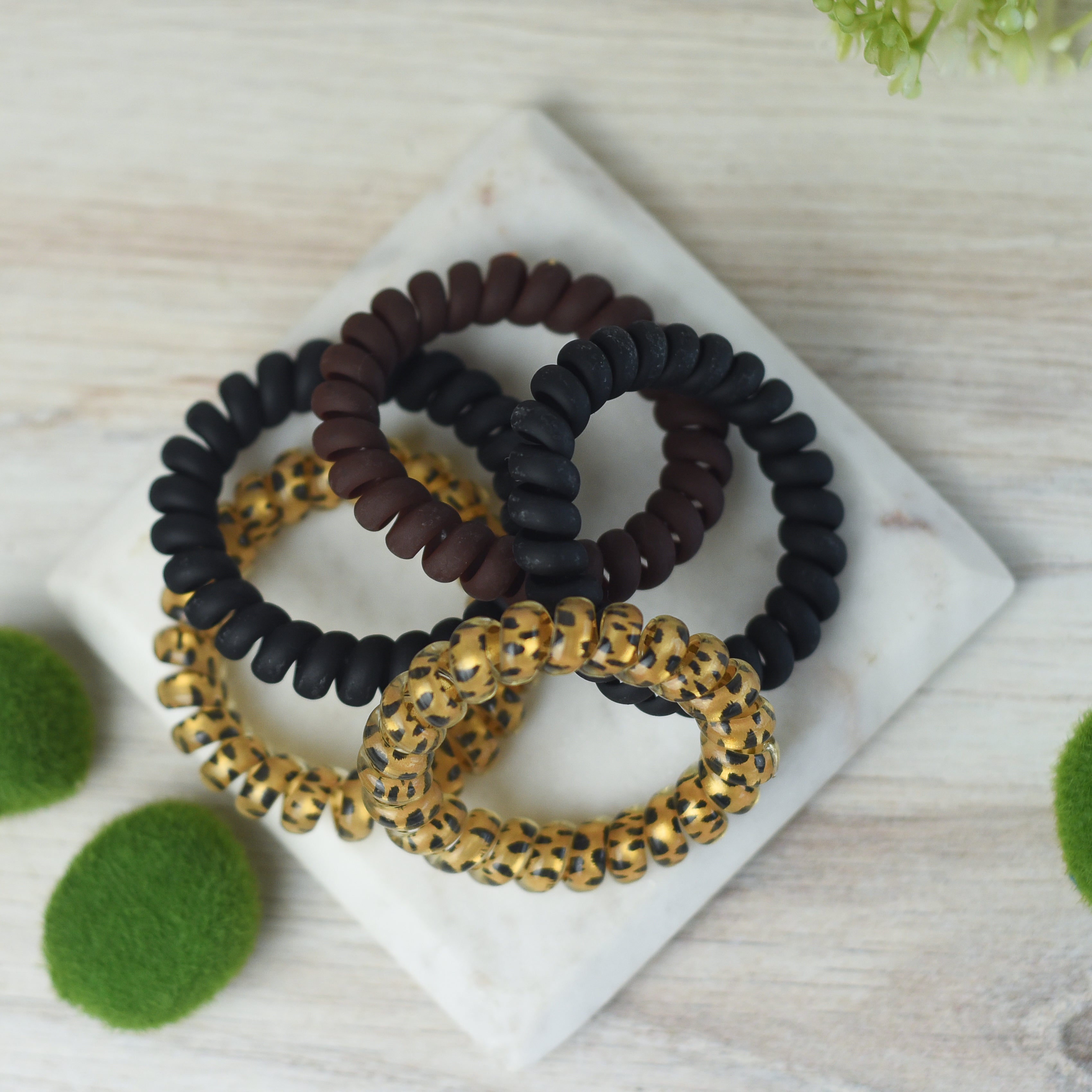 Large Lauren Lane Hair Coil Set in Leopard | Hair Accessories | Wiccan Center