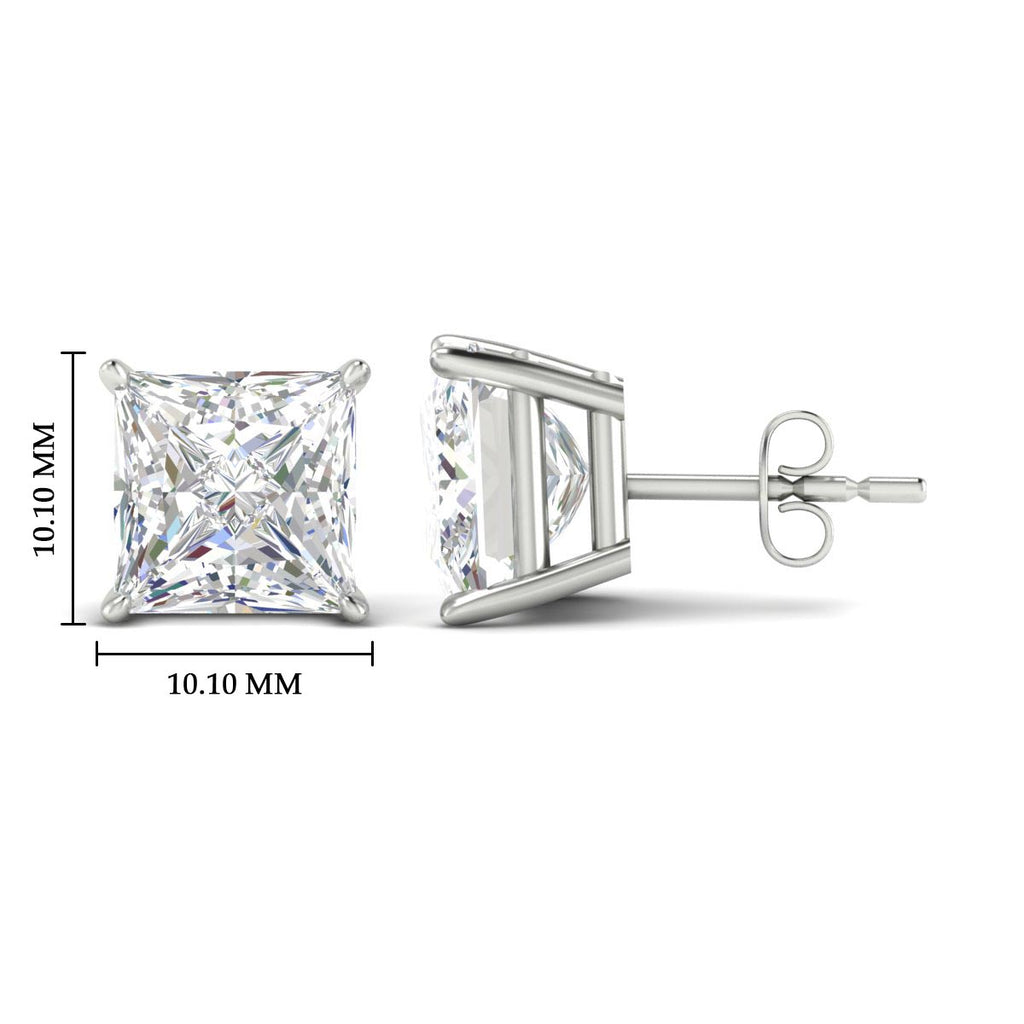 Princess Cut Diamond Solitaire Stud Earrings [IGI Certified]