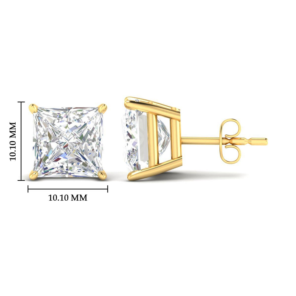 Princess Cut Diamond Solitaire Stud Earrings [IGI Certified]