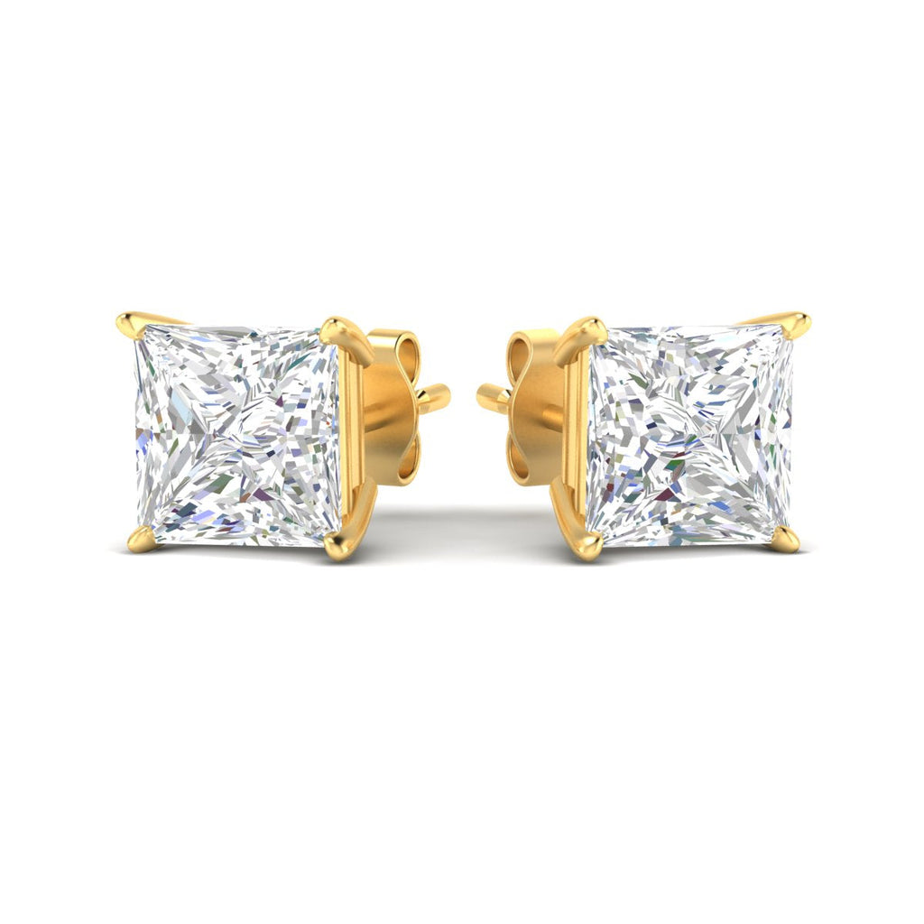 Princess Cut Diamond Solitaire Stud Earrings [IGI Certified]