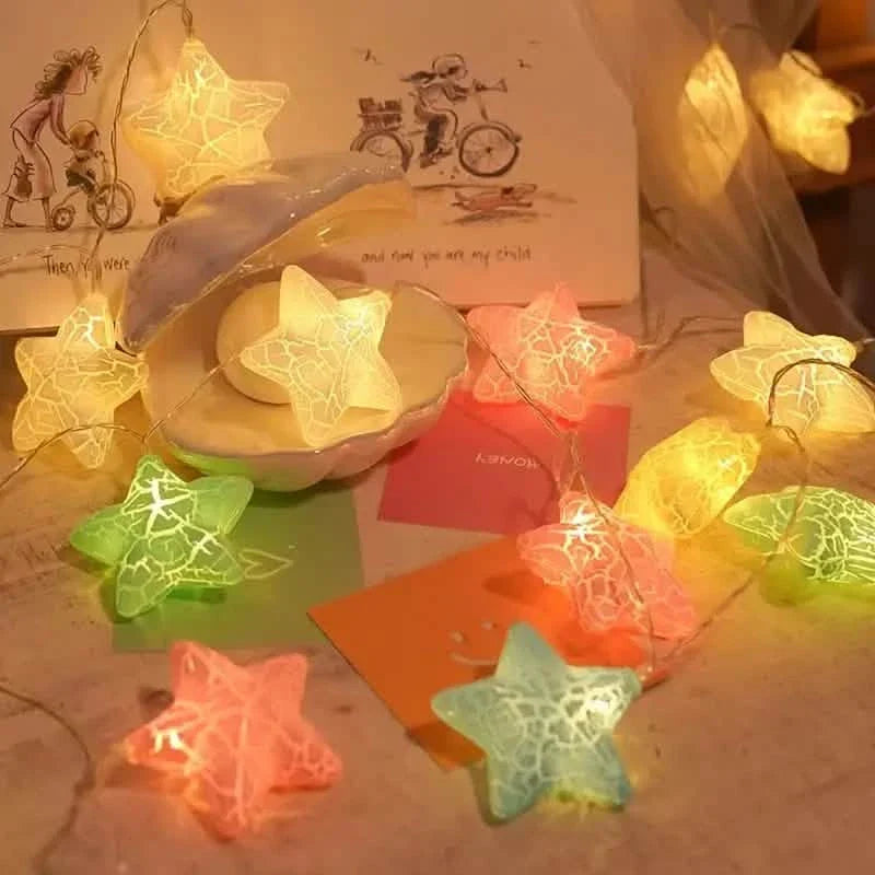 10-Light Crack Star String Lights | String & Fairy Lights | Wiccan Center