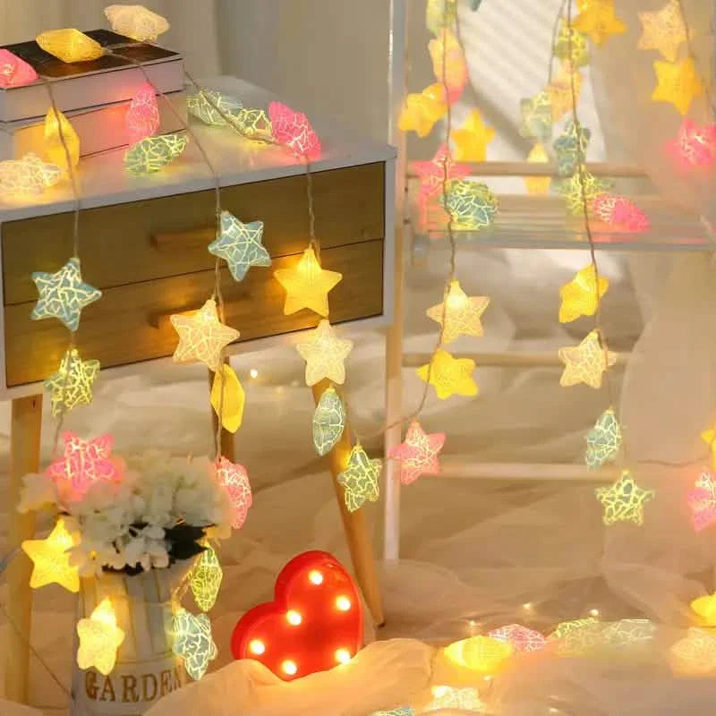 10-Light Crack Star String Lights | String & Fairy Lights | Wiccan Center