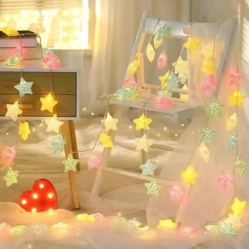 10-Light Crack Star String Lights | String & Fairy Lights | Wiccan Center