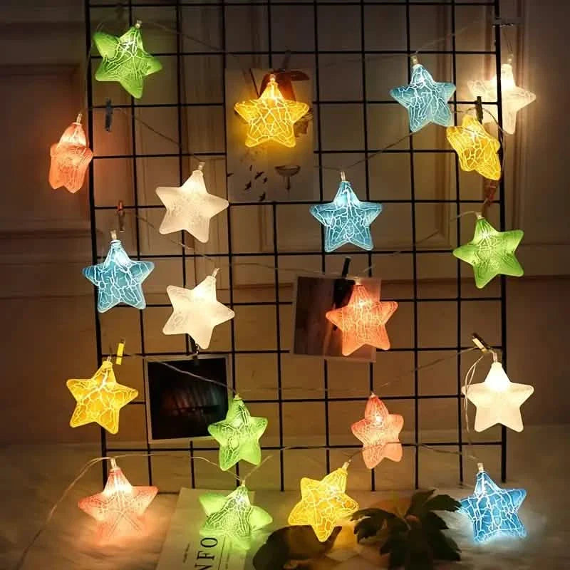 10-Light Crack Star String Lights | String & Fairy Lights | Wiccan Center