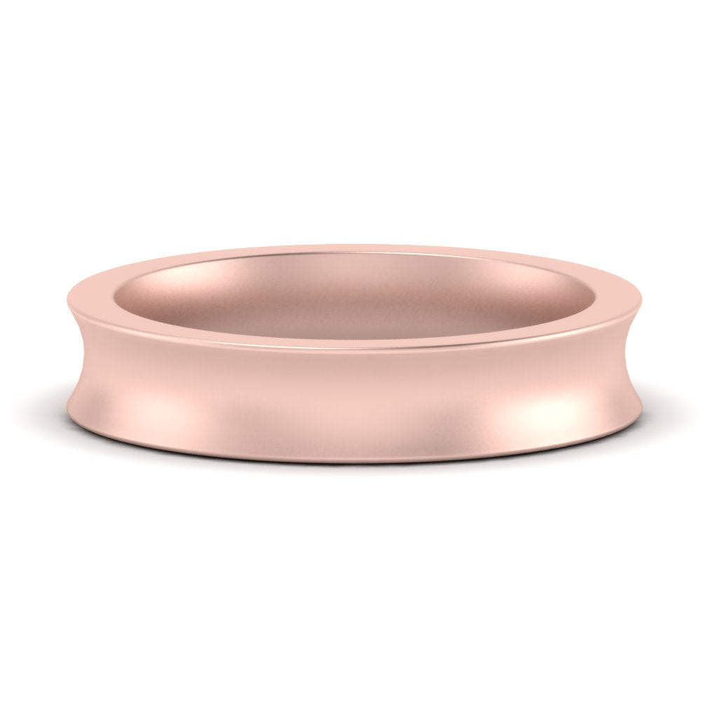 4 mm Comfort Fit Concave Mens Band