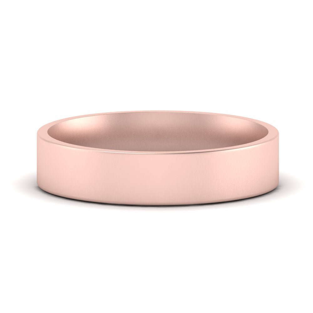 Light Weight Flat 4 mm Mens Wedding Band