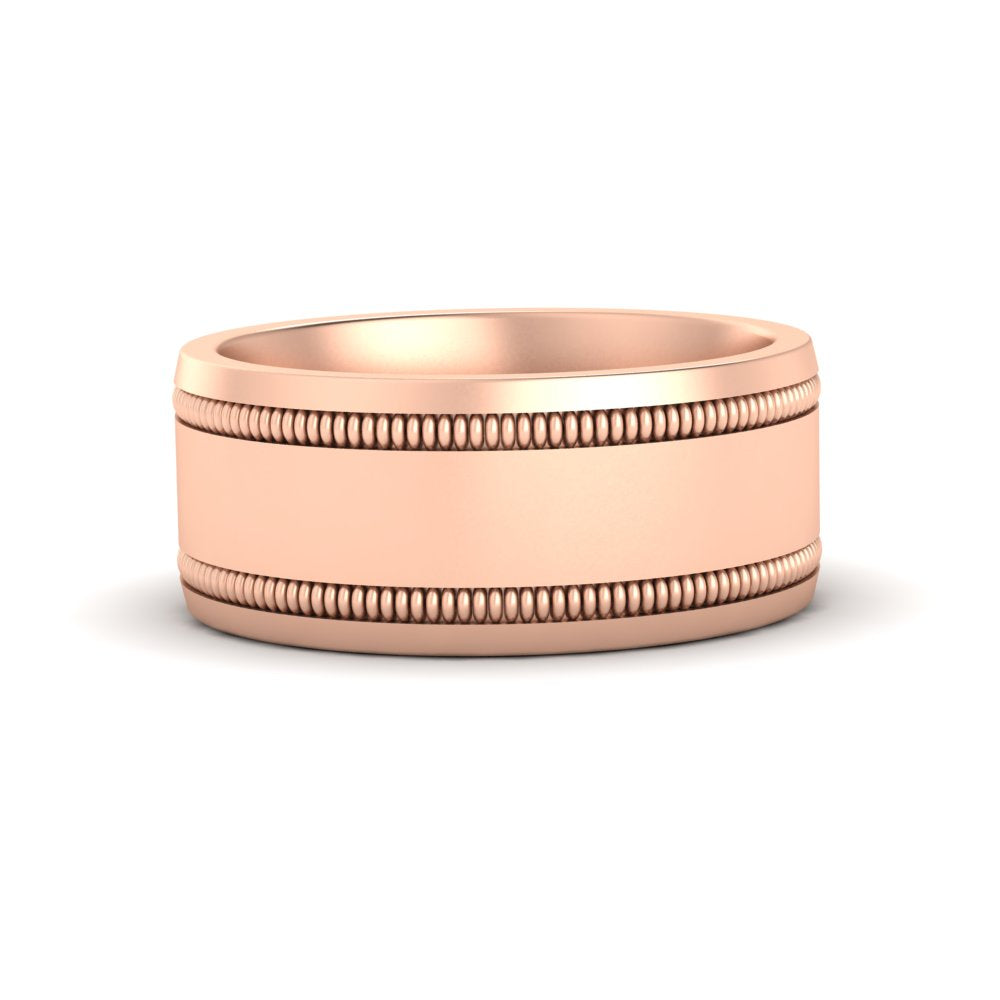 5 mm Mens Band Double Milgrain