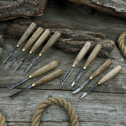 10-Piece Wood Carving Chisel & Gouge Set | Tool Sets | Wiccan Center