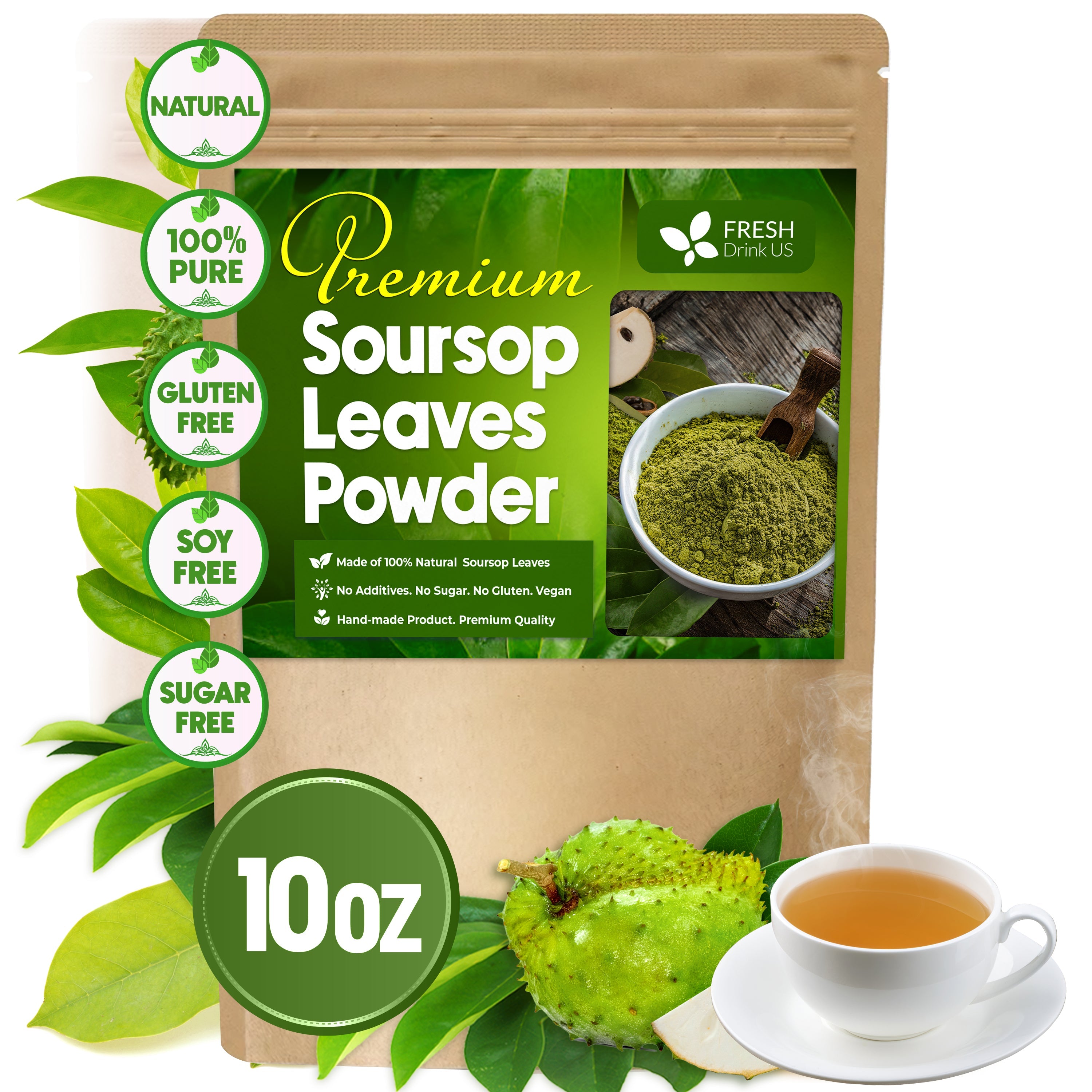 Premium Soursop Leaves Tea bags, Dried Soursop Leaves, Soursop Leaf Powder, Guanabana Leaves Tea, Hoja Guanabana Tea | Tea | Wiccan Center