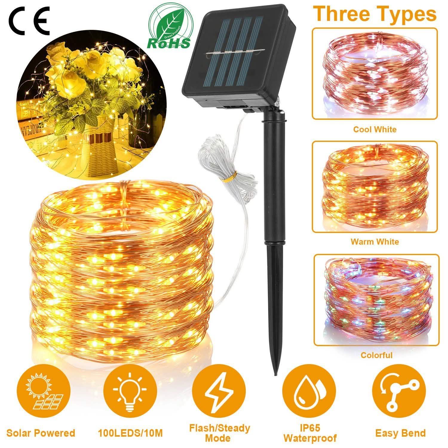 100 LEDs Solar String Lights | String & Fairy Lights | Wiccan Center