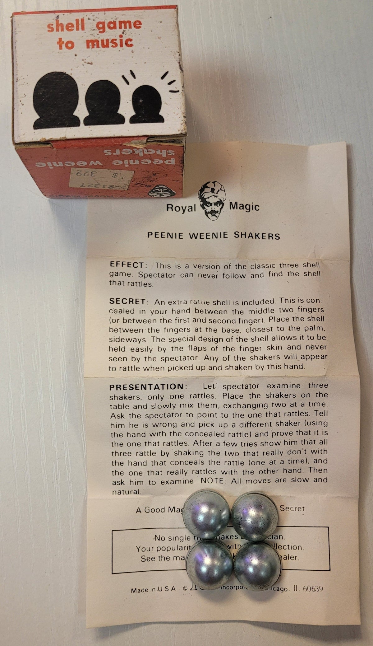 Vintage Peenie Weenie Shakers Magic Trick | Gag | Wiccan Center