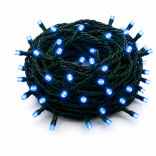 100 LED Green Wire String Light with connector - Blue | LED Lights | Wiccan Center