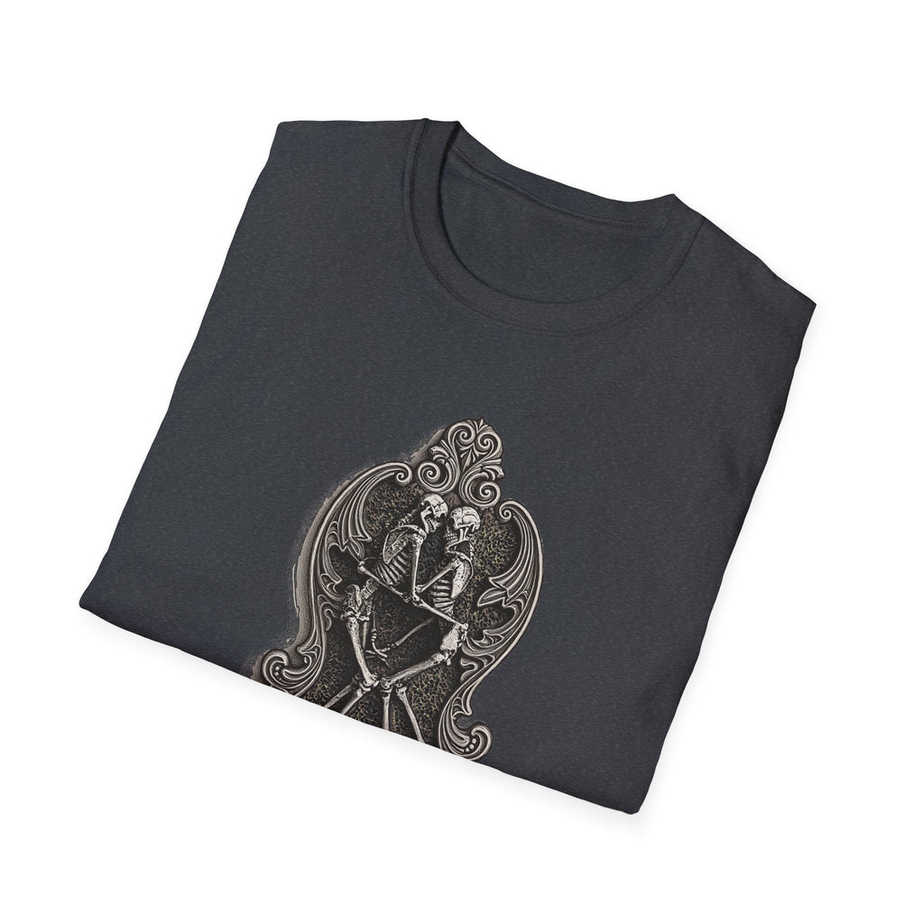 Amor Aeternus Shirt | Skeleton Lovers Tee by Dellamorte | Eternal Love Death Art T-Shirt | Dark Romance Gothic Apparel