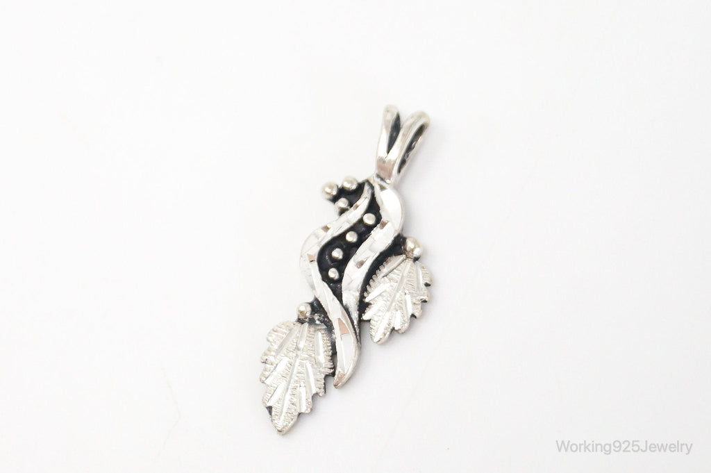 Vintage Designer WM Co Grape Leaves Sterling Silver Pendant | Jewelry > Necklaces > Pendants | Wiccan Center