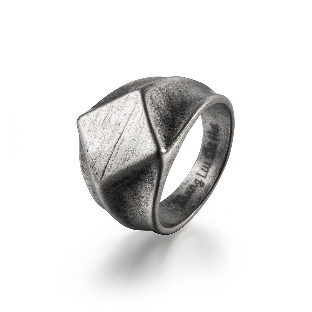 Minimalist geometric square diamond-shaped retro rings | | Wiccan Center