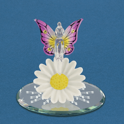 Glass Sunburst Fairy on Daisy Figurine | Fairy Figurines | Wiccan Center