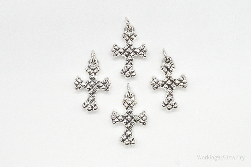 Vintage Puffy Hollow Cross Sterling Silver Pendants | Jewelry > Necklaces > Pendants | Wiccan Center