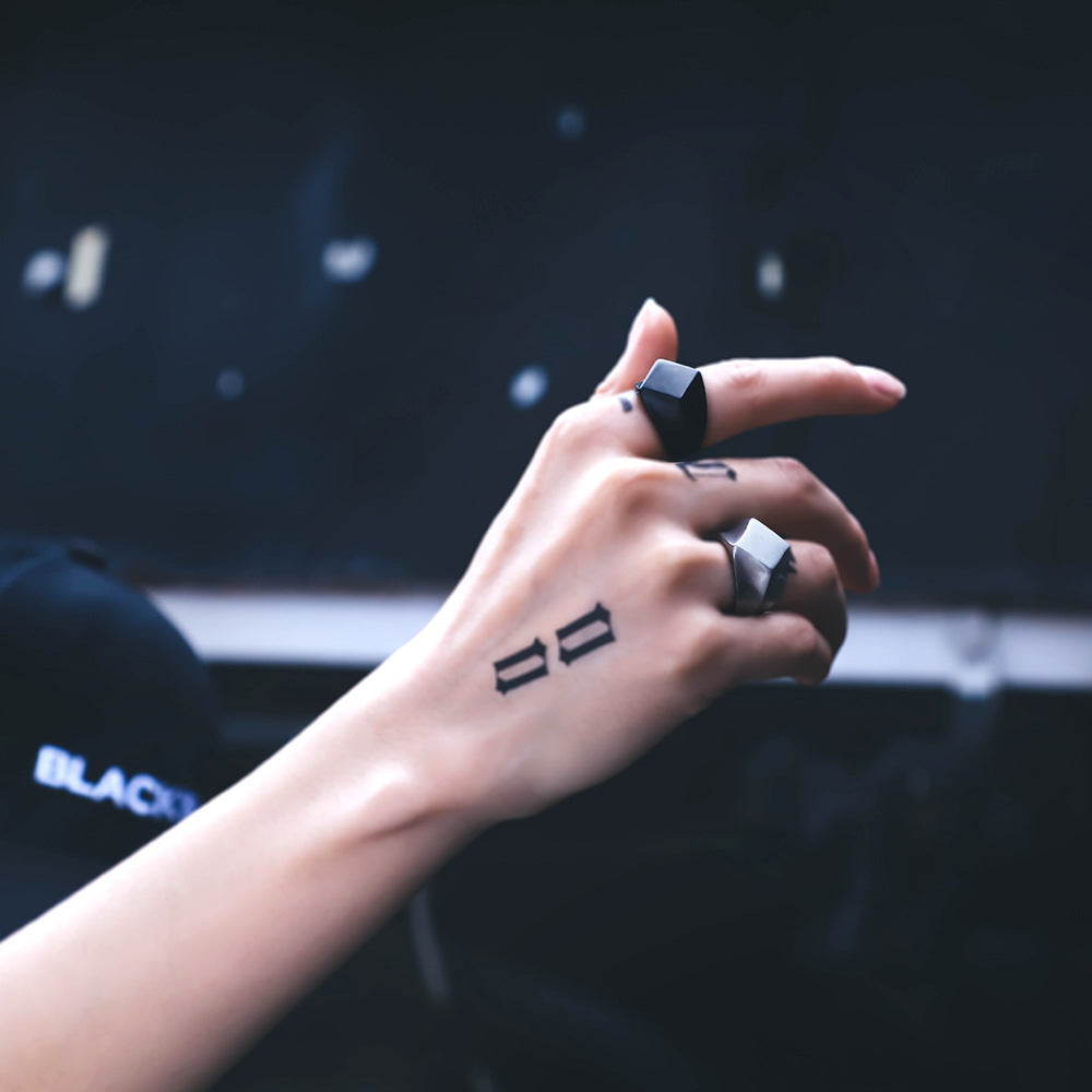 Minimalist geometric square diamond-shaped retro rings | | Wiccan Center