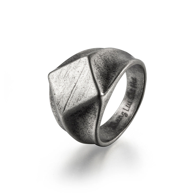 Minimalist geometric square diamond-shaped retro rings | | Wiccan Center