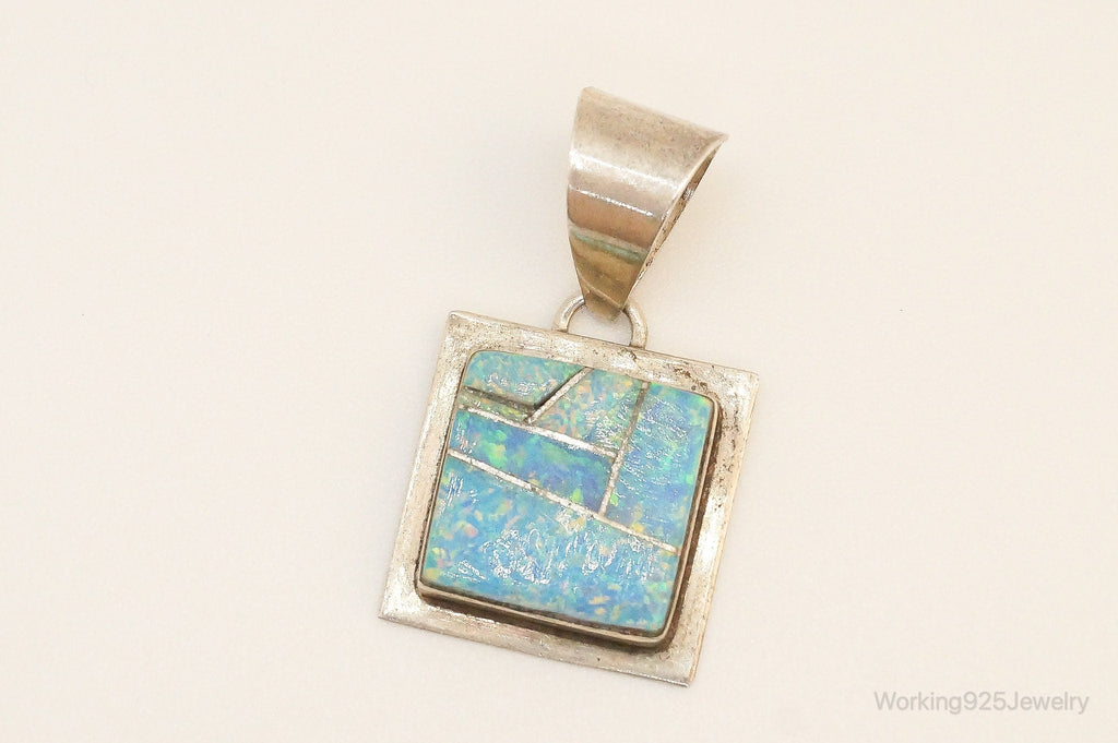 Vintage Native American B. Piaso Jr. Opal Sterling Silver Pendant | Jewelry > Necklaces > Pendants | Wiccan Center