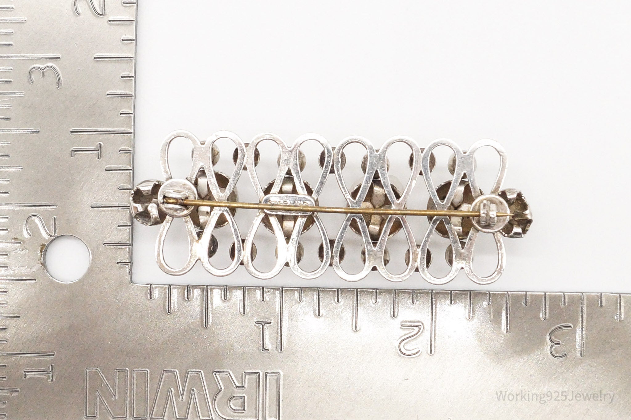 Large Vintage Mid Century Modernist Sterling Silver Pin Brooch | Jewelry > Brooches, Pins & Clips | Wiccan Center