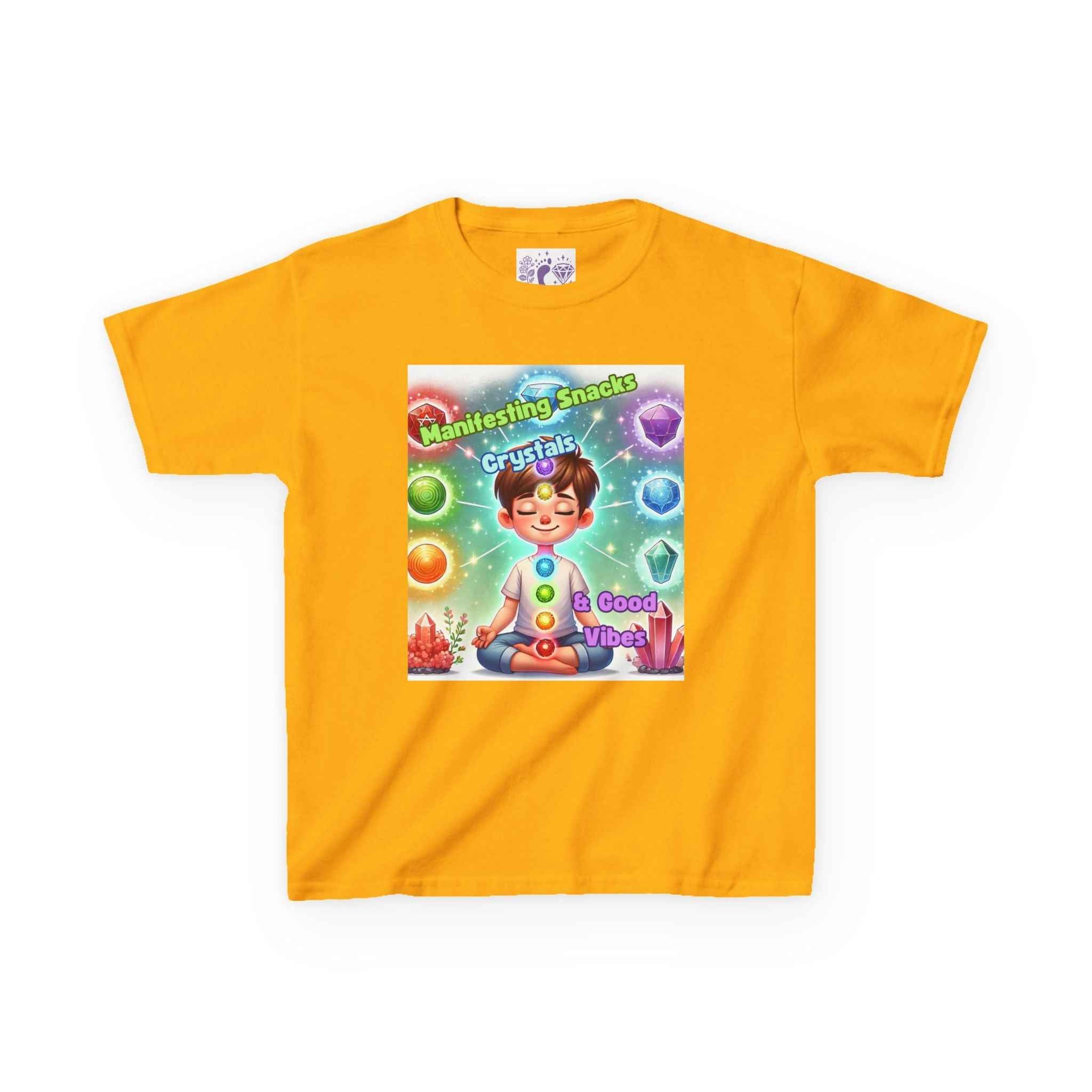 Kids TShirt 'Manifesting Snacks, Crystals, and Good Energy' | Kids clothes | Wiccan Center