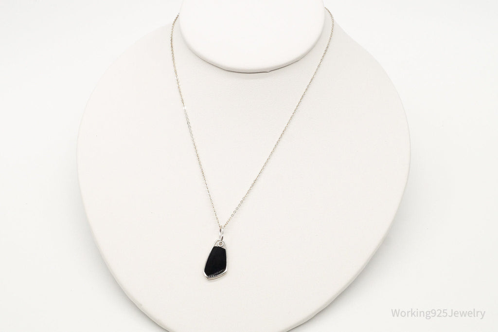 Vintage Black Onyx Sterling Silver Necklace | Jewelry > Necklaces > Pendants | Wiccan Center