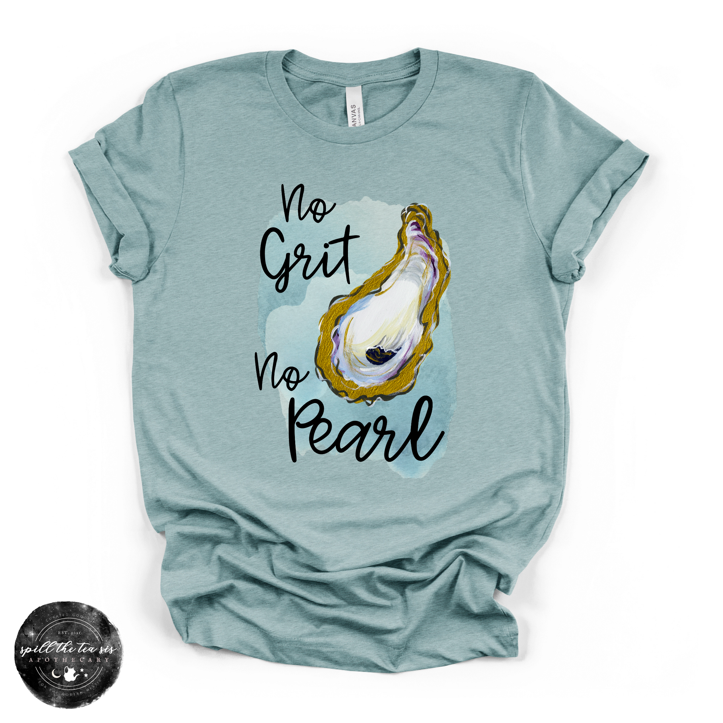 No Grit No Pearl Tee | Oyster Nautical Graphic T-Shirt | | Wiccan Center