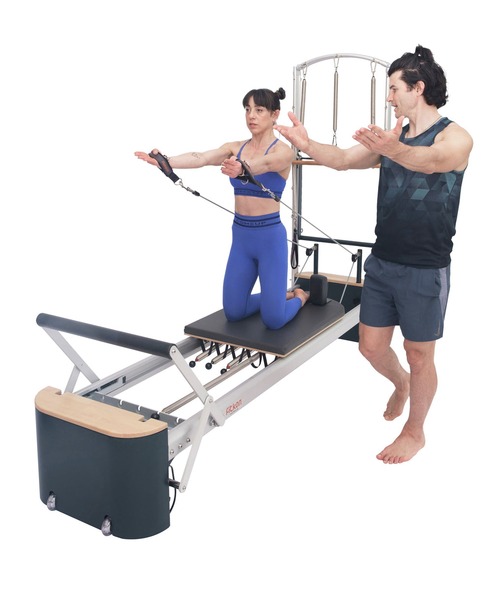 Fitkon™ Pro Plus Reformer Deluxe Bundle | Pilates Reformer with Tower | Wiccan Center