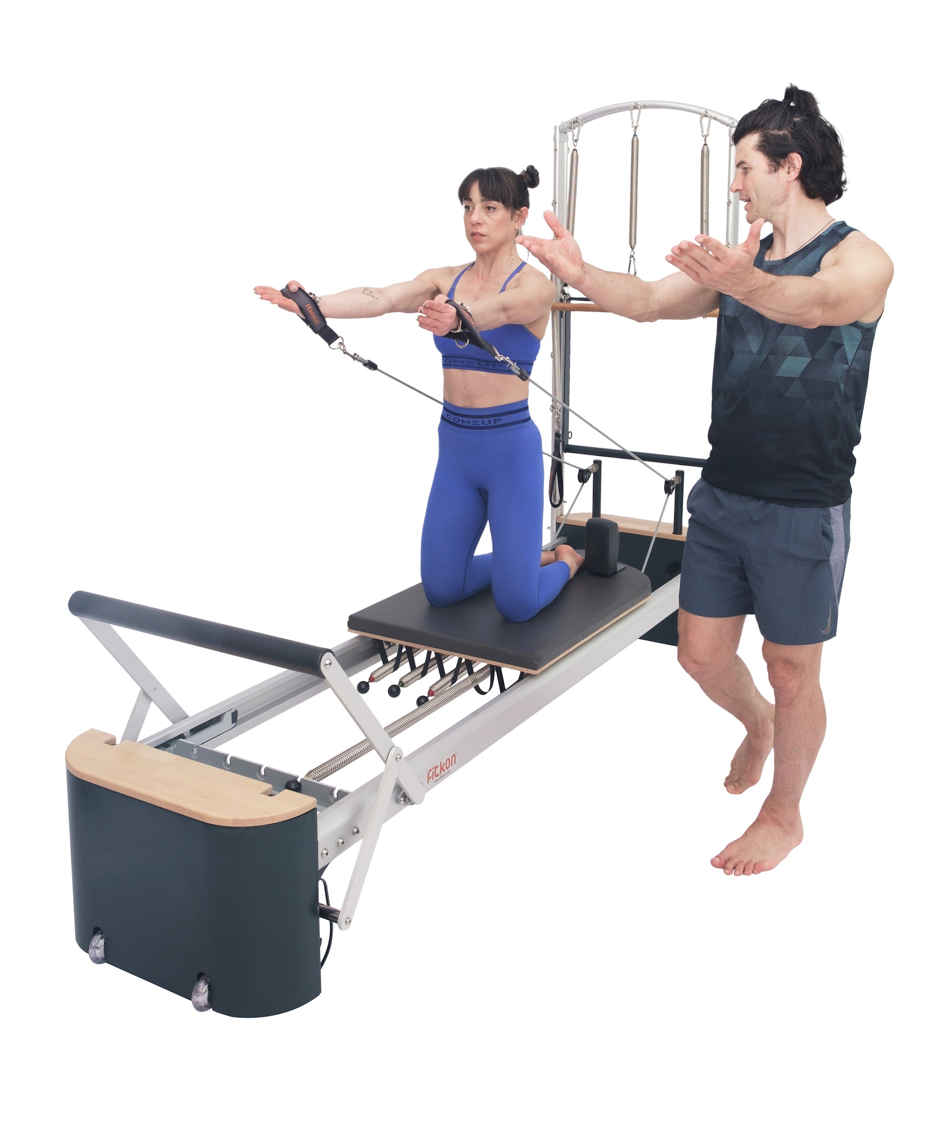 Fitkon™ Pro Plus Reformer Deluxe Bundle | Pilates Reformer with Tower | Wiccan Center