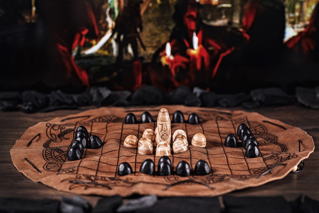 Hnefatafl Travel Set – Leather Board & Pieces | Home & Decor | Wiccan Center