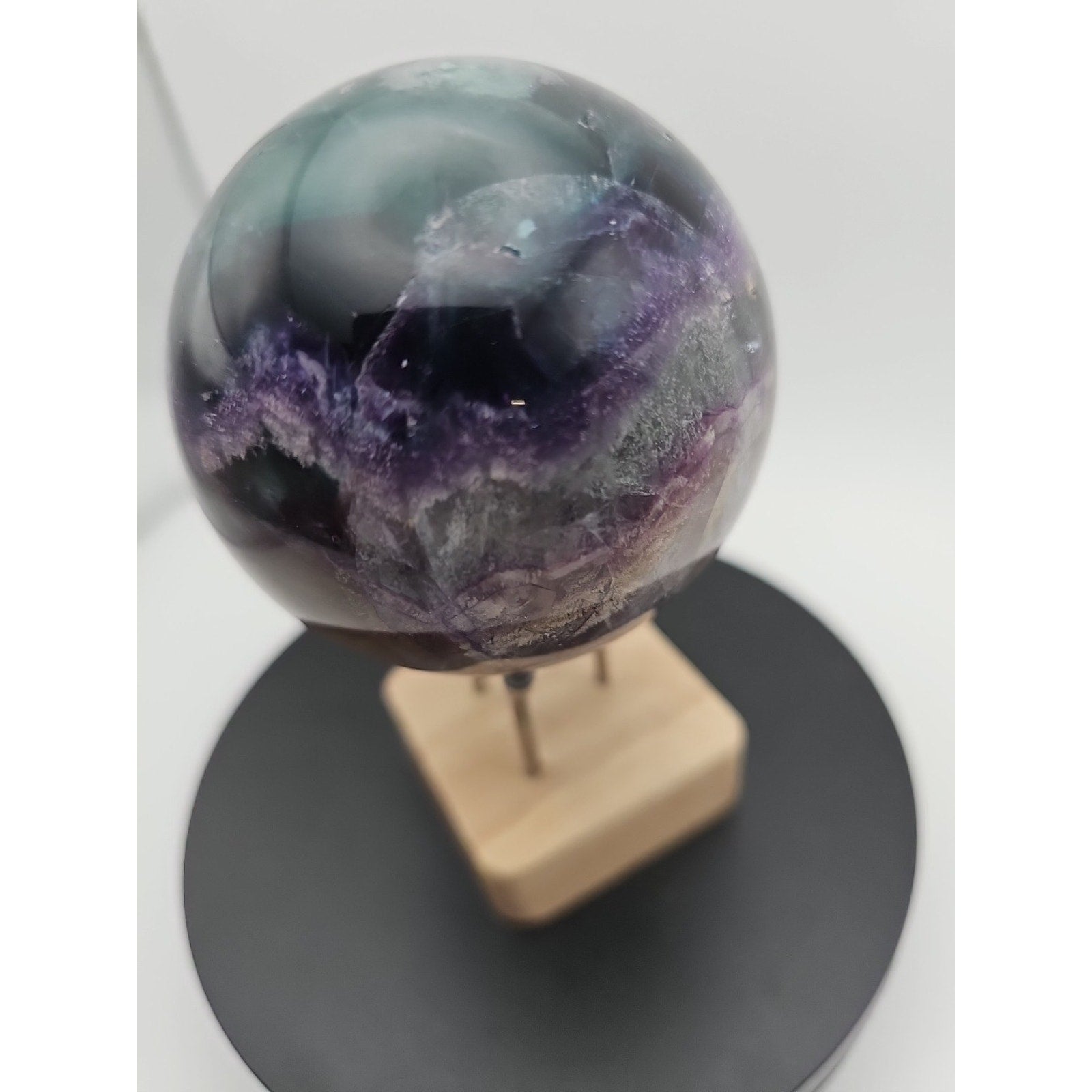 1.5LB Natural Colorful Fluorite Ball Quartz Crystal Energy Sphere crystal | Crystal Spheres & Eggs | Wiccan Center
