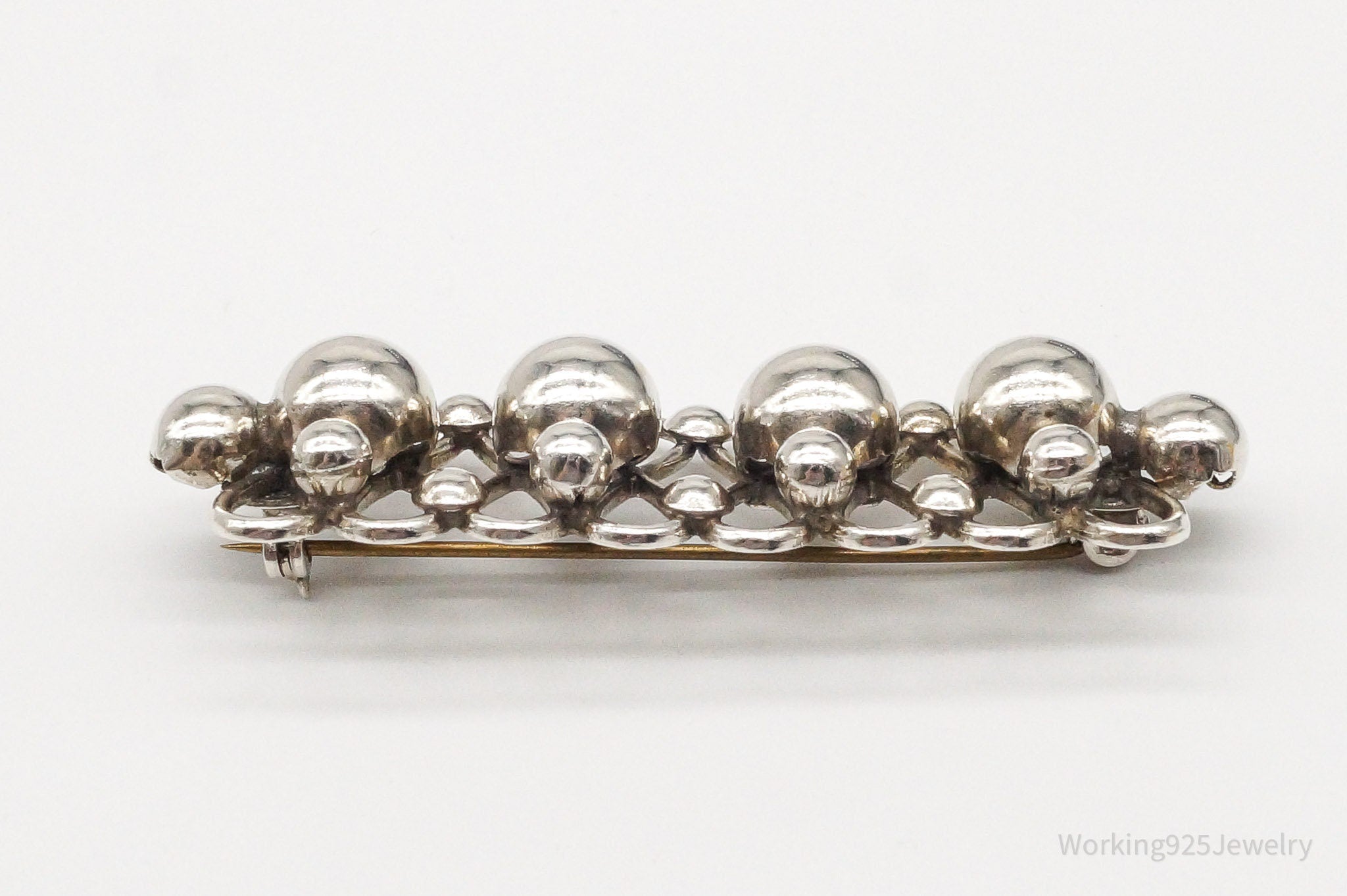 Large Vintage Mid Century Modernist Sterling Silver Pin Brooch | Jewelry > Brooches, Pins & Clips | Wiccan Center
