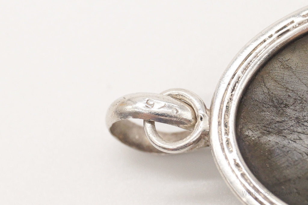 Vintage Large Labradorite Sterling Silver Pendant | Jewelry > Necklaces > Pendants | Wiccan Center