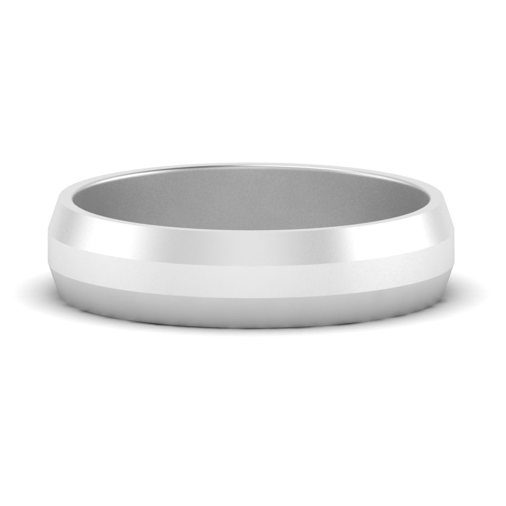 4 mm Wedding Band Beveled Edge Matte