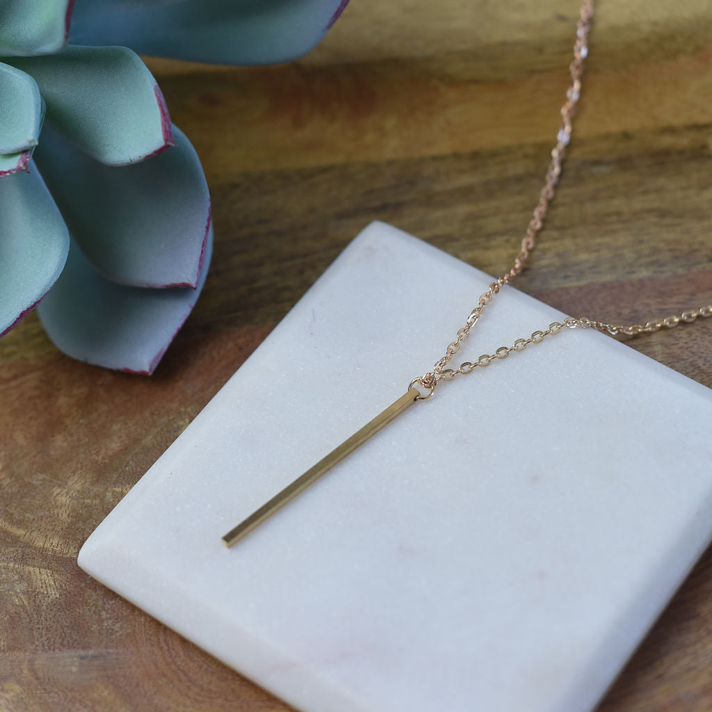 Long Bar Pendant Necklace | Necklace | Wiccan Center