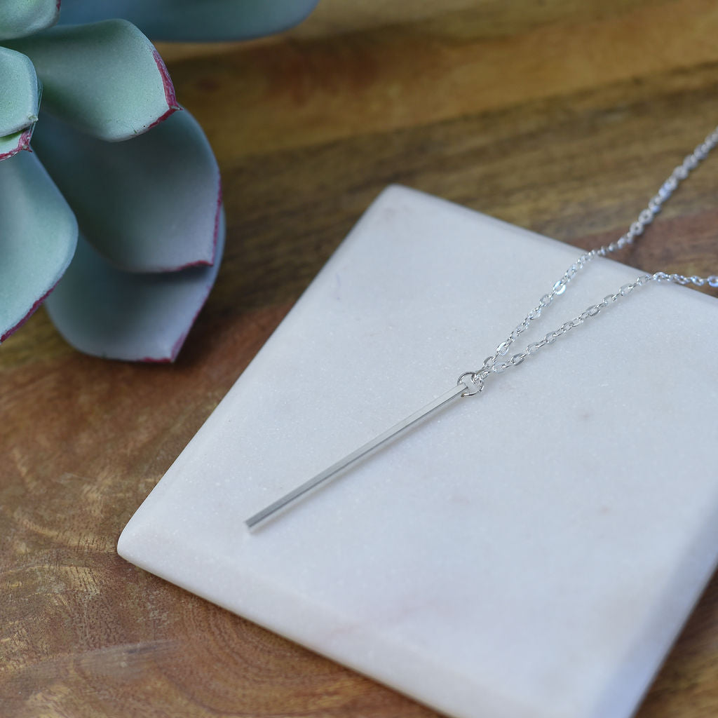 Long Bar Pendant Necklace | Necklace | Wiccan Center