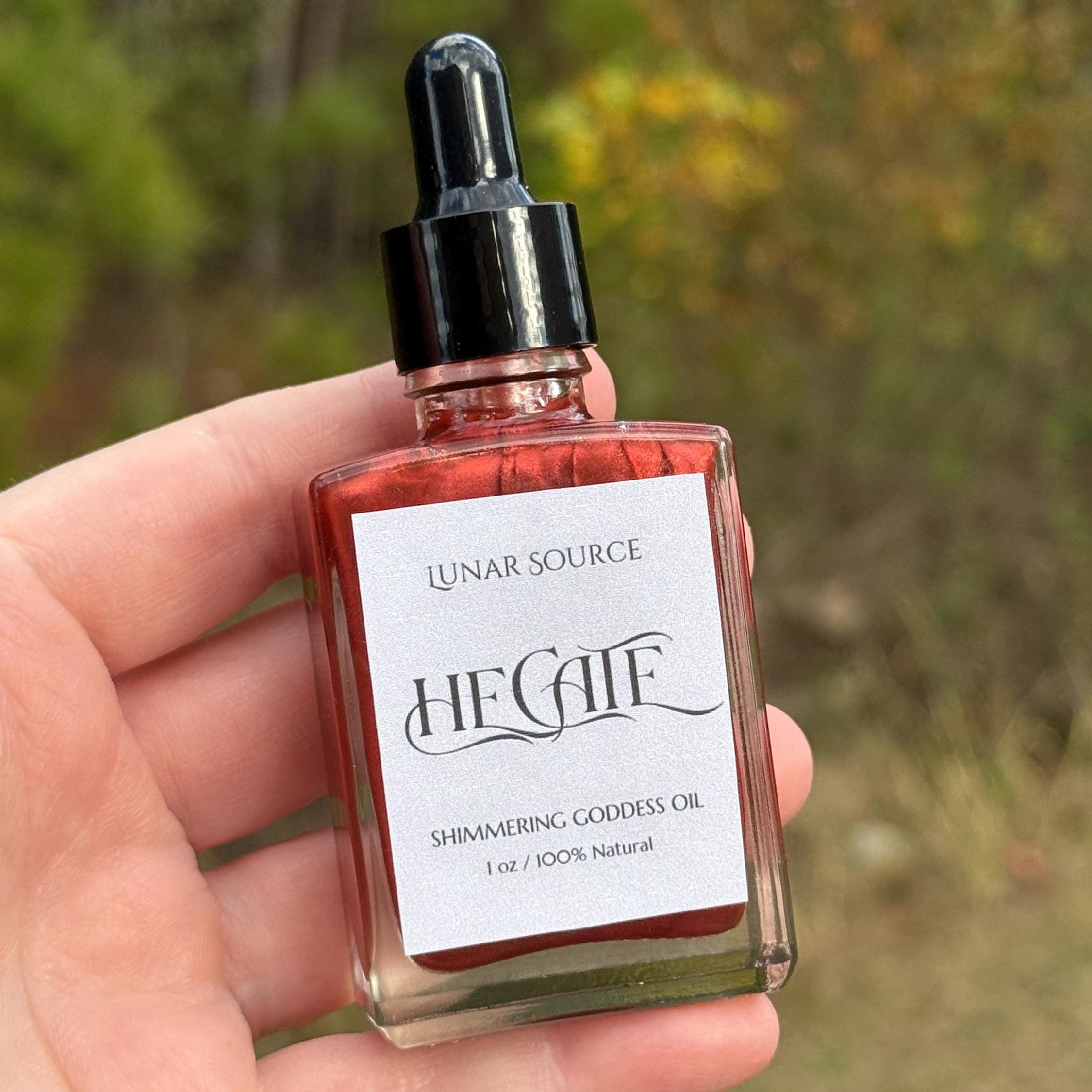 Hecate Luxury Shimmering Body Perfume Oil | Dark Triple Moon Goddess Queen of Witchcraft Altar Ritual Spell Deity Intention Pagan Gift | | Wiccan Center