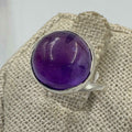 Sterling Silver Orb Amethyst Ring – Size 6 – Calm, Intuition & Spiritual Protection | Rings | Wiccan Center