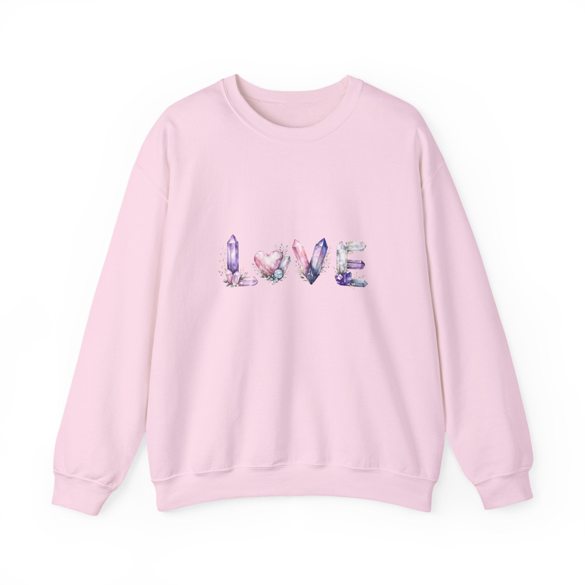 LOVE Crystal Letter Design | Sweatshirt | Wiccan Center
