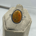 Sterling Silver Oval Bumblebee Jasper Ring - Size 9 - Joy, Strength, & Personal Power | Rings | Wiccan Center