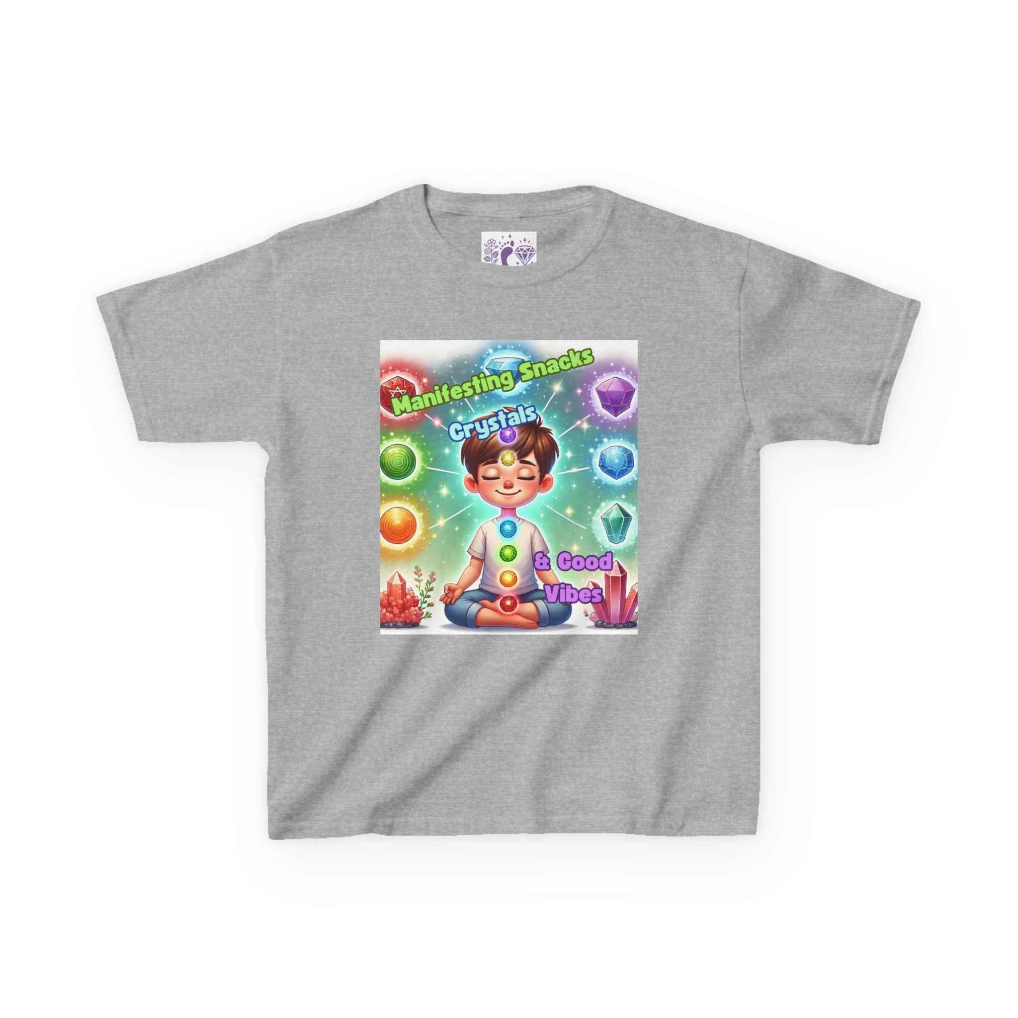 Kids TShirt 'Manifesting Snacks, Crystals, and Good Energy' | Kids clothes | Wiccan Center