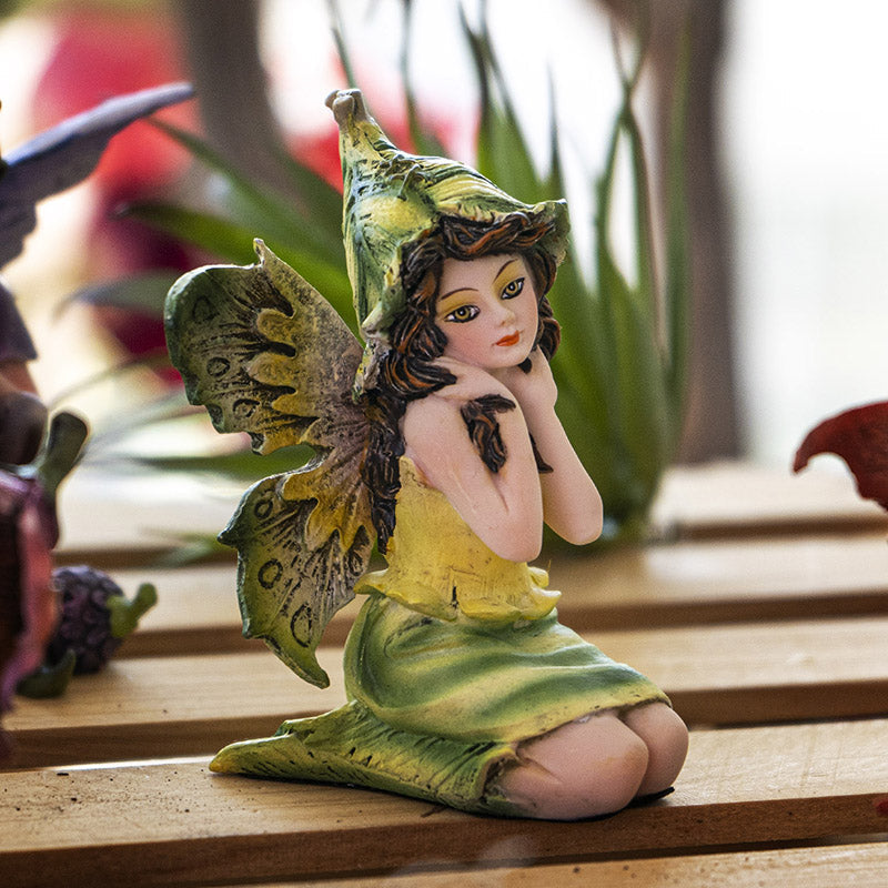 Small Sitting Yellow Fairy Figurine