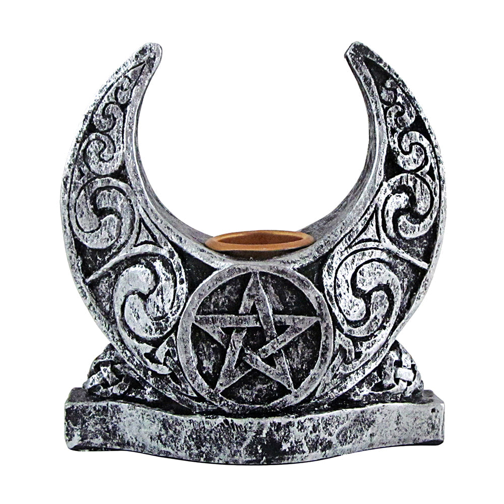Pentacle Moon Candle Holder | Figurine | Wiccan Center