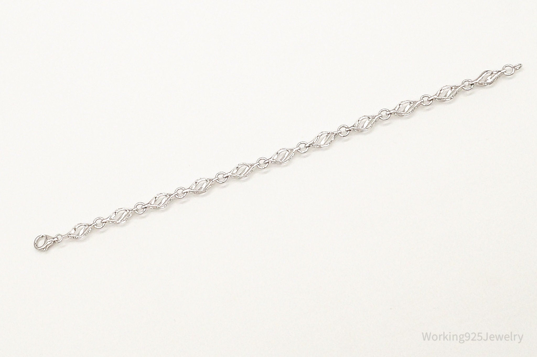 Designer JWBR Single Diamond Linked Sterling Silver Bracelet | Jewelry > Bracelets | Wiccan Center