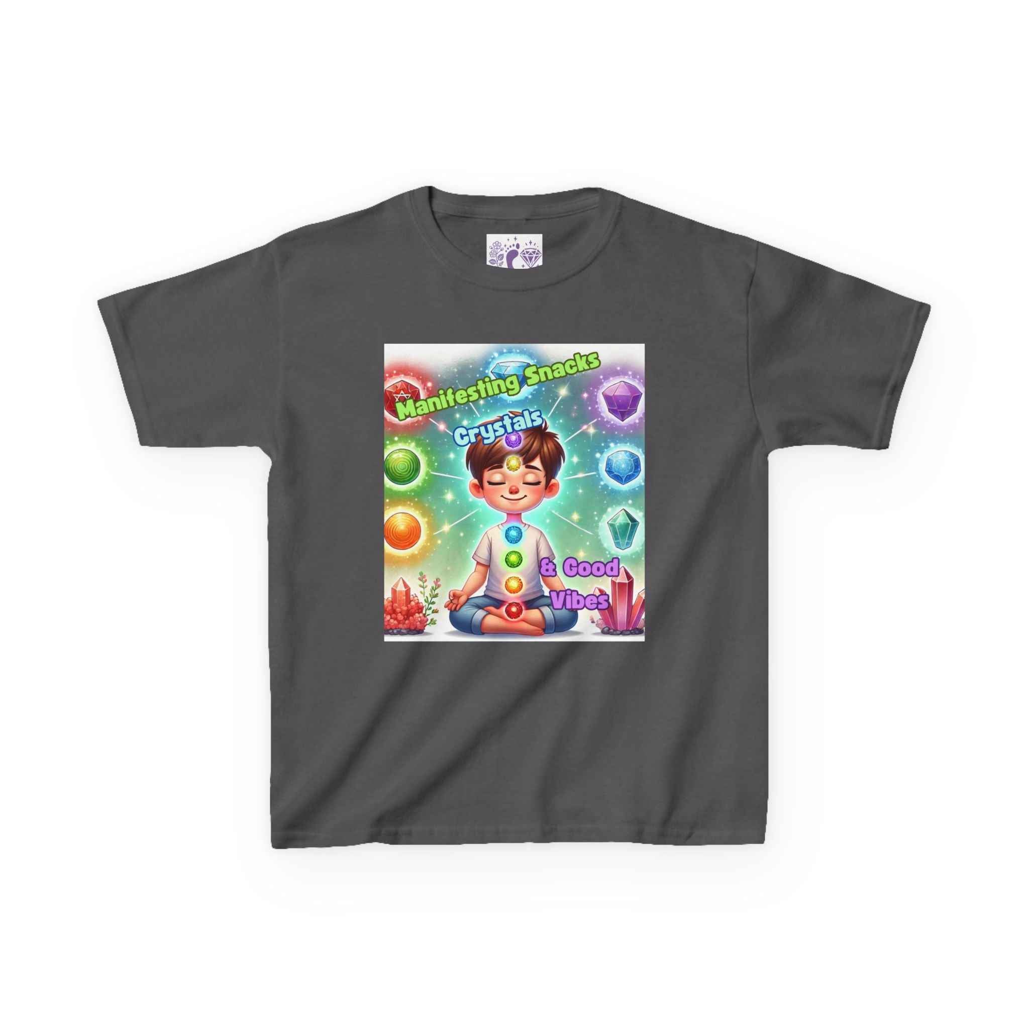 Kids TShirt 'Manifesting Snacks, Crystals, and Good Energy' | Kids clothes | Wiccan Center