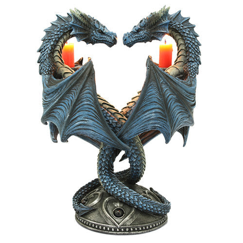 Double Dragon Heart Candleholder