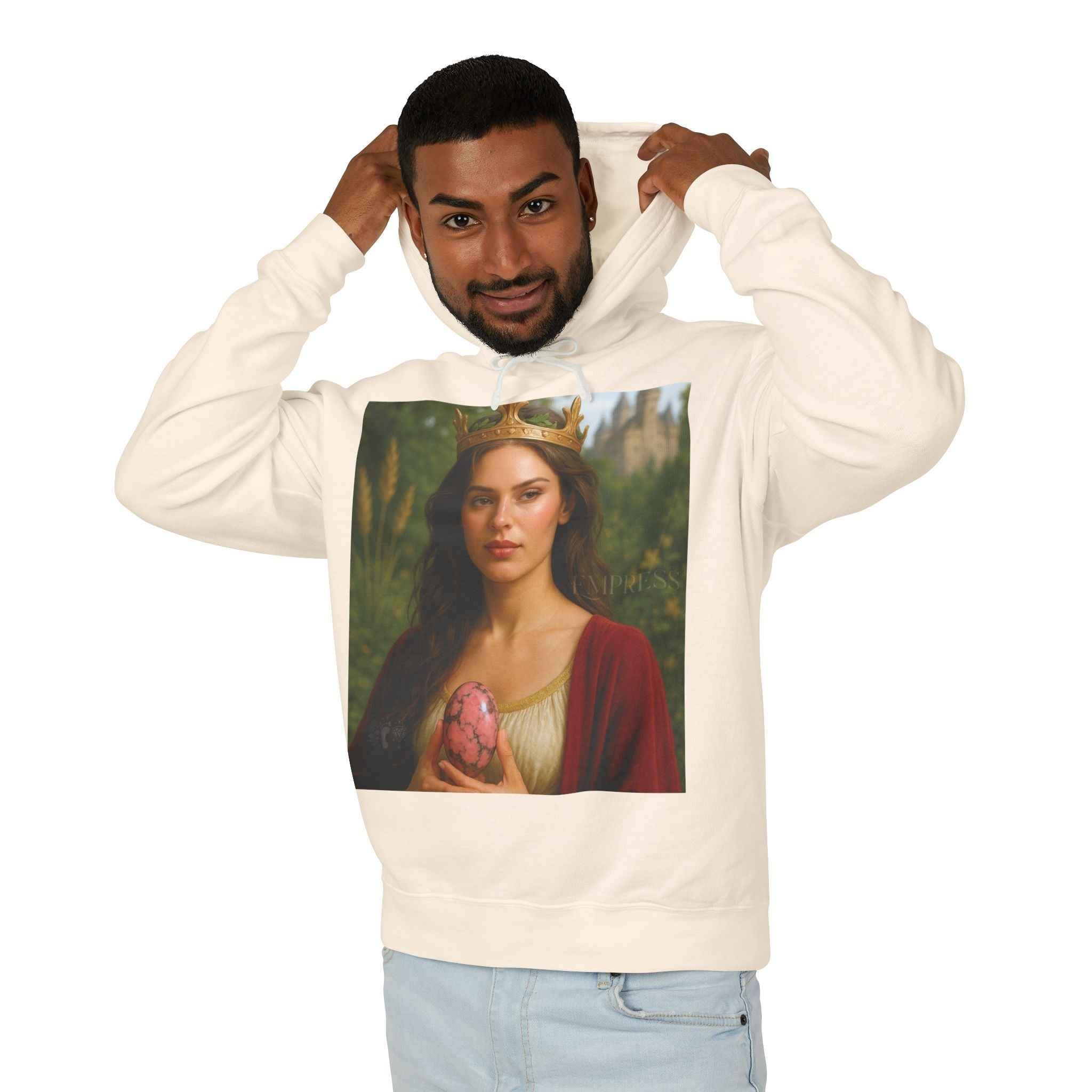 Empress Rhodonite Unisex Lightweight Hooded Sweatshirt | Hoodie | Wiccan Center