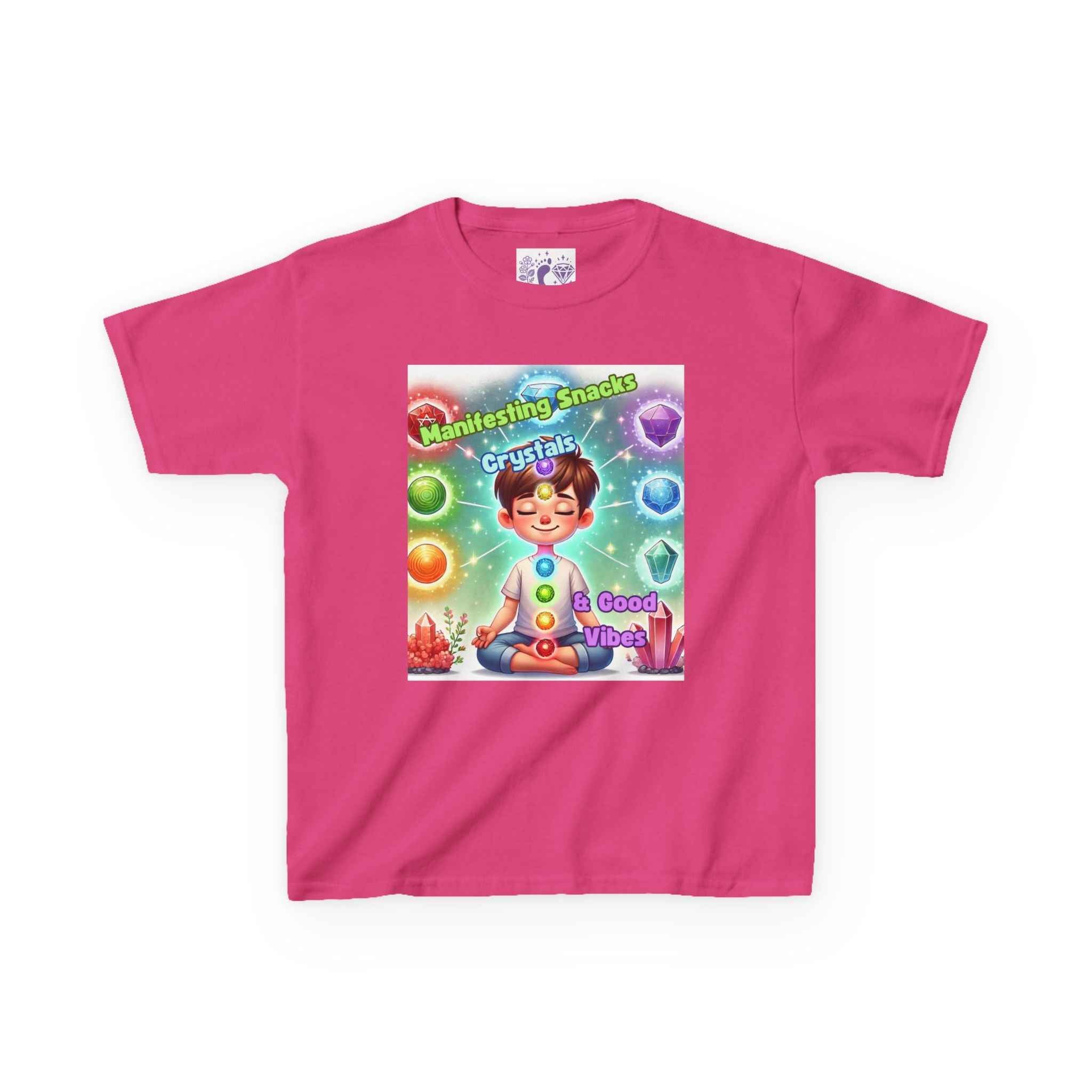 Kids TShirt 'Manifesting Snacks, Crystals, and Good Energy' | Kids clothes | Wiccan Center